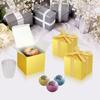 DOYIDE 100 Pack Small Gift Boxes, 3x3x3 Inches Favor Boxes Gold Paper Gift Boxes with Lids for Presents, Crafting, Cupcake Boxes, Gifts, Candy Boxes for Wedding Party Bridal Shower Baby Shower Favors view 3