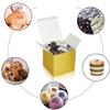 DOYIDE 100 Pack Small Gift Boxes, 3x3x3 Inches Favor Boxes Gold Paper Gift Boxes with Lids for Presents, Crafting, Cupcake Boxes, Gifts, Candy Boxes for Wedding Party Bridal Shower Baby Shower Favors view 4