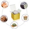 DOYIDE 100 Pack Small Gift Boxes, 4x4x4 Inches Favor Boxes Gold Paper Gift Boxes with Lids for Presents, Crafting, Cupcake Boxes, Gifts, Candy Boxes for Wedding Party Bridal Shower Baby Shower Favors view 4