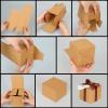 DOYIDE 100 Pack Small Gift Boxes, 2x2x2 Inches Favor Boxes Brown Paper Gift Boxes with Lids for Presents, Crafting, Cupcake Boxes, Gifts, Candy Boxes for Wedding Party Bridal Shower Baby Shower Favors view 4