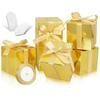 DOYIDE 100 Pack Small Gift Boxes, 2x2x2 Inches Favor Boxes Gold Paper Gift Boxes with Lids for Presents, Crafting, Cupcake Boxes, Gifts, Candy Boxes for Wedding Party Bridal Shower Baby Shower Favors view 1