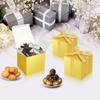 DOYIDE 100 Pack Small Gift Boxes, 2x2x2 Inches Favor Boxes Gold Paper Gift Boxes with Lids for Presents, Crafting, Cupcake Boxes, Gifts, Candy Boxes for Wedding Party Bridal Shower Baby Shower Favors view 3