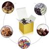 DOYIDE 100 Pack Small Gift Boxes, 2x2x2 Inches Favor Boxes Gold Paper Gift Boxes with Lids for Presents, Crafting, Cupcake Boxes, Gifts, Candy Boxes for Wedding Party Bridal Shower Baby Shower Favors view 4