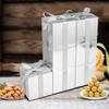 DOYIDE 100 Pack Small Gift Boxes, 2x2x2 Inches Favor Boxes Silver Paper Gift Boxes with Lids for Presents, Crafting, Cupcake Boxes, Gifts, Candy Boxes for Wedding Party Bridal Shower Baby Shower Favors view 2
