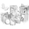 DOYIDE 100 Pack Small Gift Boxes, 3x3x3 Inches Favor Boxes Silver Paper Gift Boxes with Lids for Presents, Crafting, Cupcake Boxes, Gifts, Candy Boxes for Wedding Party Bridal Shower Baby Shower Favors view 1