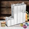 DOYIDE 100 Pack Small Gift Boxes, 3x3x3 Inches Favor Boxes Silver Paper Gift Boxes with Lids for Presents, Crafting, Cupcake Boxes, Gifts, Candy Boxes for Wedding Party Bridal Shower Baby Shower Favors view 2