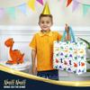 Nush Nush Dinosaur Gift Bags Large  Set of 12 Dinosaur Party Bag With Handles, Large Gift Bags for Kids - Ideal Goodie Bag For Kids Birthday Party Favors, Dino Themed Parties, Boys - 13x5x11 view 4