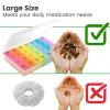BaHoki Essentials Weekly Pill Organizer - Portable 7-Day Pill Box with 3 Times Per Day Compartments view 3