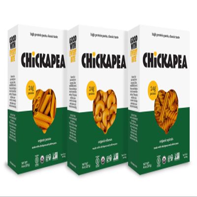 Chickapea Organic Chickpea Pasta - Penne, Elbows and Spirals Variety Pack - 8 oz (Pack of 3)