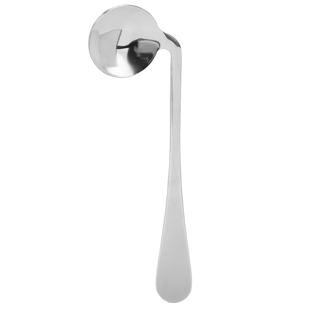 Curved Spoon,ANGGREK Curved Spoon Angled Spoon Stainless Curved Self FeedingAdaptive Utensil for Parkinsons or Elderly Use(Right Hand)