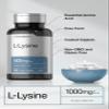 Horbach L-Lysine 1000mg | 100 Coated Caplets | Free Form Dietary Supplement | Essential Amino Acid | Vegetarian, Non-GMO, and Gluten Free Formula view 4