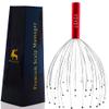 USAGA 36 Fingers Head Massager Scalp Massager Head Scratcher, Stocking Stuffers Gift for Scalp Body Relaxing (Red) view 1