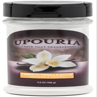 Upouria French Vanilla Shakeable Topping, 5.5 Ounce Bottle