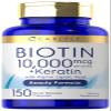 Carlyle Biotin 10000mcg | 150 Capsules | Beauty Formula with Keratin | Non-GMO, Gluten Free Supplement view 1