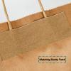 100 Pcs Paper Gift Bags, Kraft Paper Bags with Handles Great for Christmas Graduations Baby Showers Thanksgiving Halloween Easter Mother's Day Kids Parties Wedding Bridal Showers-2-10x5x12in view 2