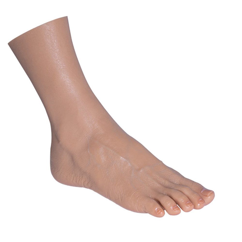TDHLW Realistic Silicone Foot, Female Foot Model Silicone Built-in Bone Wrinkles on The Soles of The Feet 1:1 Female Foot Feet Model Mannequin Realistic,Right,46