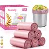 4 Gallon/180pcs Small Pink Trash/Garbage Bags, Strong, Bathroom Can Bin Liners, Plastic for Home Bedroom Office, Waste Basket Liner, Fit 12-15 Liter, 3,3.5,4,4.5 Gal (Pink 180 view 1
