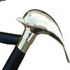 ALFAMART HT Elegant 37" Black Wooden Walking Stick with Silver-Polished Brass Dolphin Head Handle  Stylish Vintage Cane for Men & Women view 1