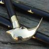 ALFAMART HT Elegant 37" Black Wooden Walking Stick with Silver-Polished Brass Dolphin Head Handle  Stylish Vintage Cane for Men & Women view 4