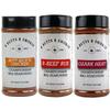3 set R Butts R Smokin' Set of 3 Ozark Heat, Butt Kickn Chicken & R-Beef BBQ Seasoning 14 oz Bottles - Barbecue Grill and Cooking Spice for Pork, Chicken, Beef, Steak, Ribs, and Vegetables view 1