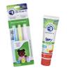 Brilliant by Baby Buddy Child Toothbrush and Spry Xylitol Tooth Gel Bundle, Sky Blue-Lime-Lilac view 1