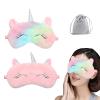 2 Pcs Cute Sleep Mask, Cartoon Eye Mask for Travel Nap Sleep Lunch Break Overnight Party, Soft Plush Blindfold Eye Covers for Women Girls Kids view 1