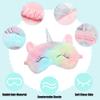 2 Pcs Cute Sleep Mask, Cartoon Eye Mask for Travel Nap Sleep Lunch Break Overnight Party, Soft Plush Blindfold Eye Covers for Women Girls Kids view 2
