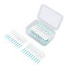 TOPINCN 200Pcs Interdental Brush, Toothpick Flossing Tooth Tool Professional Brush Micro Tight Cleaner with Portable Case(Mint Green) view 1
