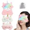 4 Pcs Cute Sleep Mask Animal Sleep Mask Soft Plush Blindfold Eye Covers for Sleeping Women Girls Kids view 1