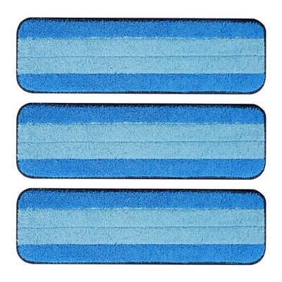 3 Pack Microfiber Cleaning Pads for Bona Mop, Safe for Hardwood and Hard-Surface Floors, Reusable Microfiber Mop Pads for 18 Inch Mop, No Residue, Super-Absorbent, Over 500 Machine Washes, Mr. Scrub