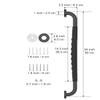 24 Inch Black Shower Grab Bar w/Anti Slip Rubber Grip, Munzong 2 Pack Stainless Steel Bathroom Grab Bar, Bathroom Balance Bar,Safety Handrail Support,Handicap Injury Elderly Senior Assist Bath Handle view 2