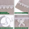 SumDirect Rose Drawstring Burlap Bags - 20pcs 5x7 Inch Lace Jute Organza Favor Gift Bags, Sheer Linen Favor Bags for Wedding view 3