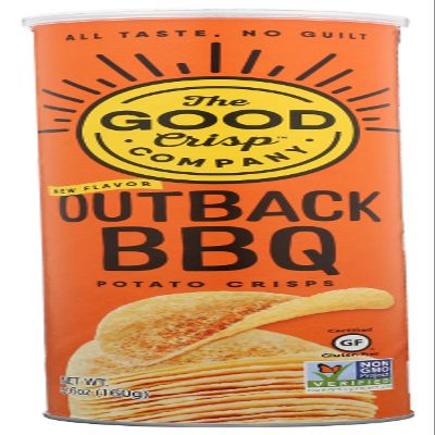 The Good Crisp Company, Outback BBQ Flavor Potato Crips, 5.6 Oz (Pack of 8)