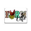 Farm Life 12 X 8 Metal Tin Sign Farm Barn Boho Western Farmhouse Country Cowboy Cowgirl Wood Feather Rodeo Sunflower Animals Vintage Chicken Cow Pig Horse MS113 view 1