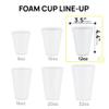 Shop Square 12 Oz Disposable Foam Cups (100 Pack), White Foam Insulates Hot & Cold Beverages, Made in the USA, To-Go Cups - for Coffee, Tea, Hot Cocoa, Soup, Broth, Smoothie, Soda, Juice view 3