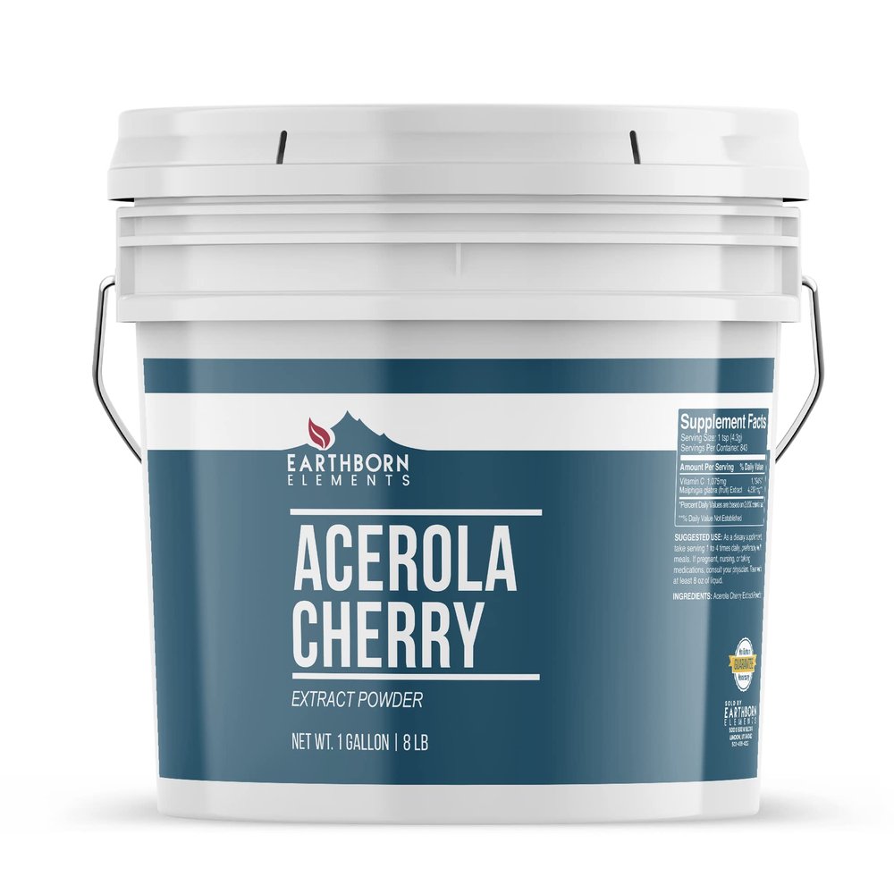 Earthborn Elements Acerola Cherry Powder 1 Gallon, Pure & Undiluted, No Fillers
