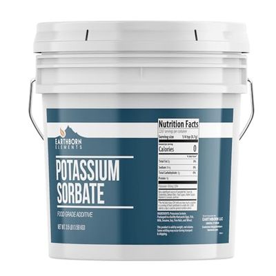 Earthborn Elements Potassium Sorbate 1 Gallon, Additive & Preservative, Homebrewing & Winemaking (3.5 Pound)