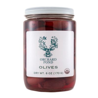 Orchard Pond Organic Kalamata Olives - Grown in Greece, Perfect for Mediterranean Dishes, Certified Organic, 6oz