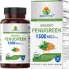 Brieofood Organic Fenugreek 1500mg, 45 Servings, Vegetarian, Gluten Free, 90 Vegetarian Tablets view 1