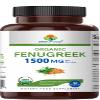 Brieofood Organic Fenugreek 1500mg, 45 Servings, Vegetarian, Gluten Free, 90 Vegetarian Tablets view 2