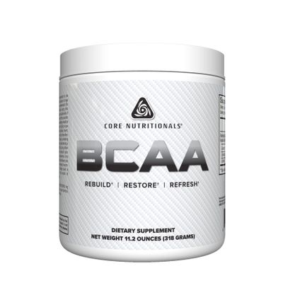 Core Nutritionals BCAA Powder | 2:1:1 Branched-Chain Amino Acids for Recovery | Support Protein Synthesis | 5g Servings | 60 Servings (Unflavored)