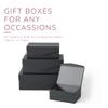 Soul & Lane Black Decorative Boxes with Magnetic Lids  Set of 4, Small Reusable Cardboard Gift Boxes for Presents, Nesting Hinged Lid Storage, Paper Mache Set with Magnetic Closure view 2