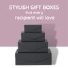 Soul & Lane Black Decorative Boxes with Magnetic Lids  Set of 4, Small Reusable Cardboard Gift Boxes for Presents, Nesting Hinged Lid Storage, Paper Mache Set with Magnetic Closure view 4