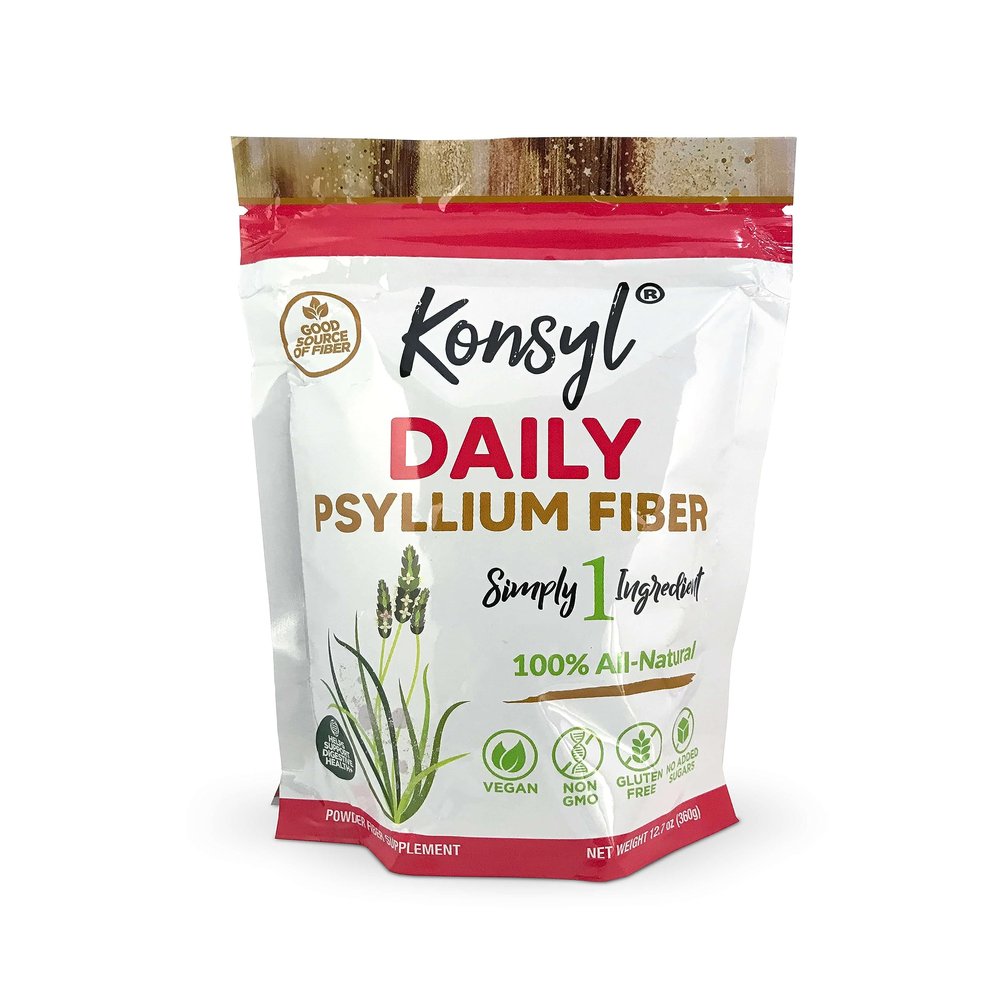 Konsyl Daily Psyllium Fiber 360g / 12.7oz - Non-GMO, Vegan, Keto-Friendly, Fiber Supplement Powder - Supports Digestive Health