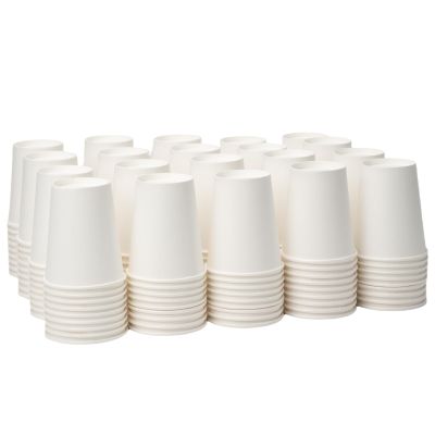 YEEHAW 8 oz 1000 Pack Disposable Paper Coffee Cups, White Hot Cups for Hot Coffee, Hot Liquid, Ideal for Cafes, Bistros, Businesses and Family