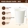 YEEHAW 8 oz 1000 Pack Disposable Paper Coffee Cups, White Hot Cups for Hot Coffee, Hot Liquid, Ideal for Cafes, Bistros, Businesses and Family view 2