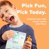 Piico Unflavored Kids Floss - No Fluoride Dual Line Dental Floss Picks - Fun Oral Care in Colorful Floss Sticks Design - Kids Flossers Prevent Tooth Decay & Gum Disease - 240 Count Dino & Travel Case view 2