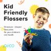Piico Unflavored Kids Floss - No Fluoride Dual Line Dental Floss Picks - Fun Oral Care in Colorful Floss Sticks Design - Kids Flossers Prevent Tooth Decay & Gum Disease - 240 Count Dino & Travel Case view 3