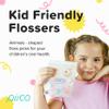 Piico Unflavored Kids Floss - No Fluoride Dual Line Dental Floss Picks - Fun Oral Care in Colorful Floss Sticks Design - Kids Flossers Prevent Tooth Decay & Gum Disease - 240 Count Zoo & Travel Case view 3