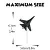 18pcs Black Glitter Military Airplane Dessert Cupcake Topper Aviation Flying Theme Decor Supplies Baby Shower Children Boy Girl Happy Birthday Party Decorations view 4